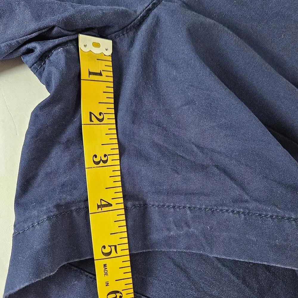 Old Navy Everyday Short Women 2 Navy Blue Stretch Cotton Casual Chino Minimalist
